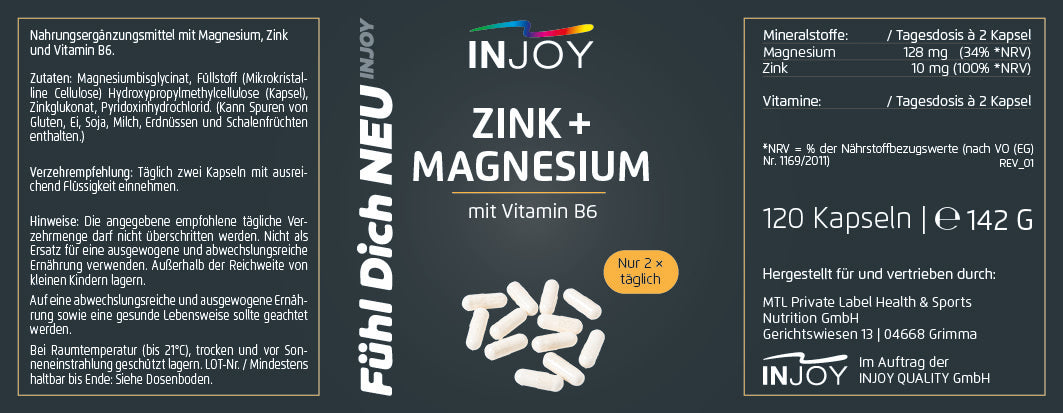 Zink Magnesium Vitamin B6 Kapseln