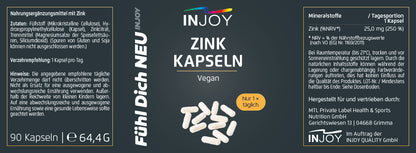 Zink Kapseln vegan